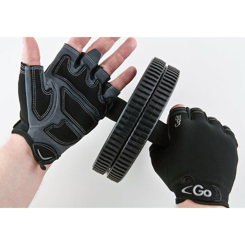 GoFit Xtrainer Cross Training Gloves for Men â€“ Diamond-Tac Palm Workout Gloves for Weightlifting, Pull-Ups â€“ Medium, GF-CT-MED - Image 2